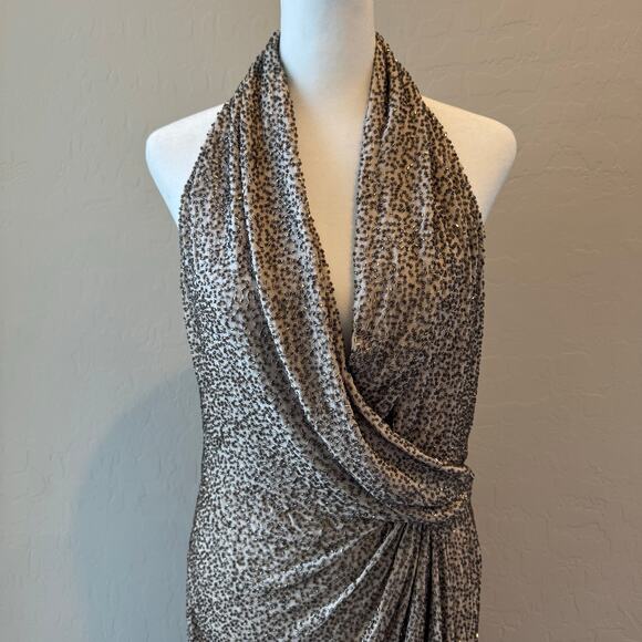 Haute Hippie Embellished Beaded Halter Dress NWT Size Large – Retail $795 - Picture 7 of 11